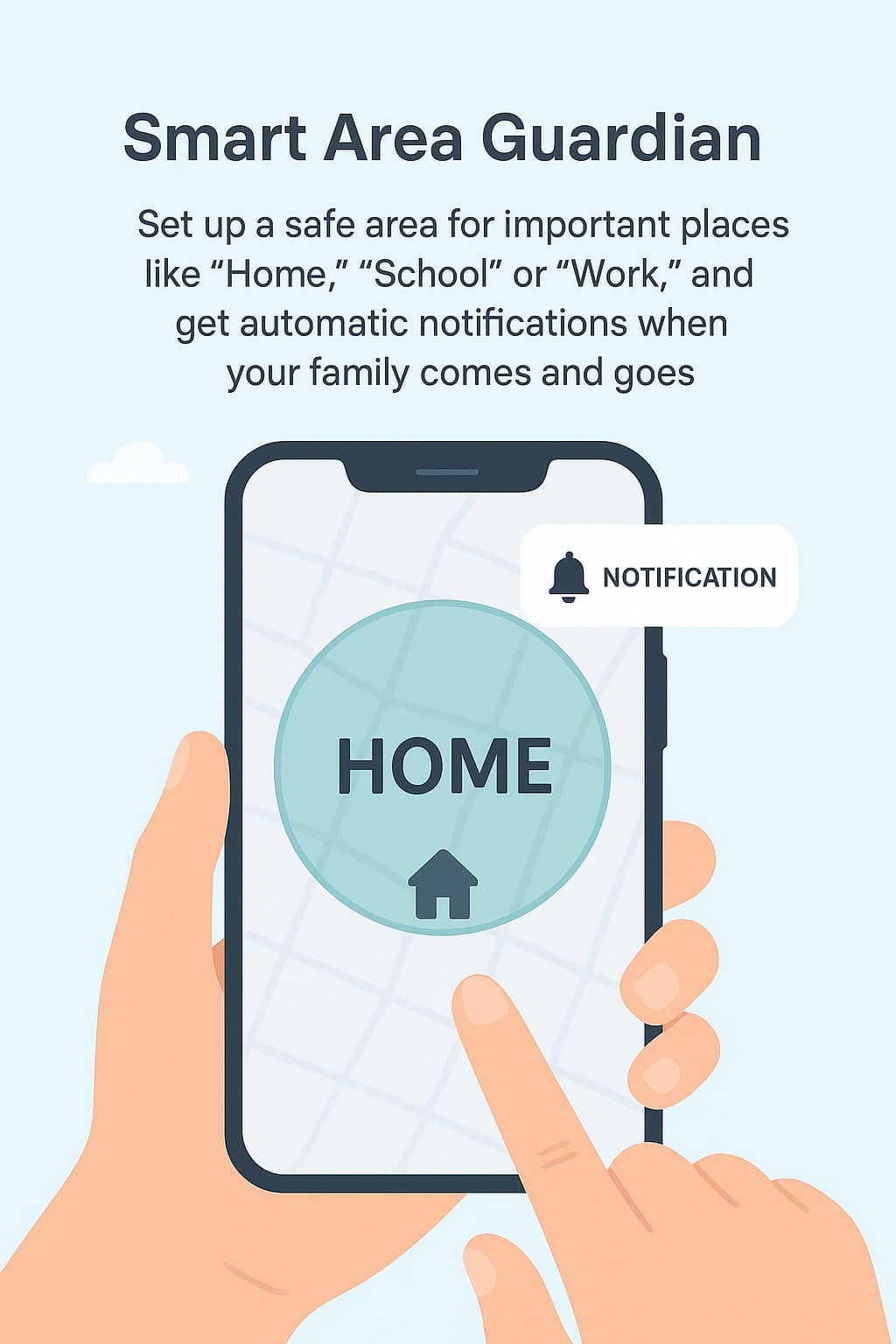 Interface for setting up a smart geofence zone in CircleTracker